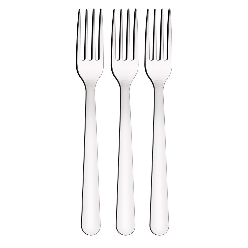 Conjunto de Garfos de Mesa Tramontina Malibu, Inox - Embalagem c/ 3 Unidades