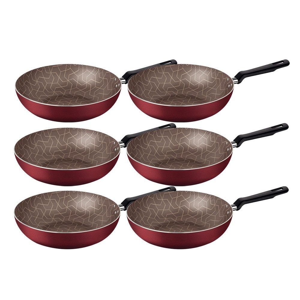 Frigideira Funda Tramontina Loreto, 24cm, Vermelha 6 Peças