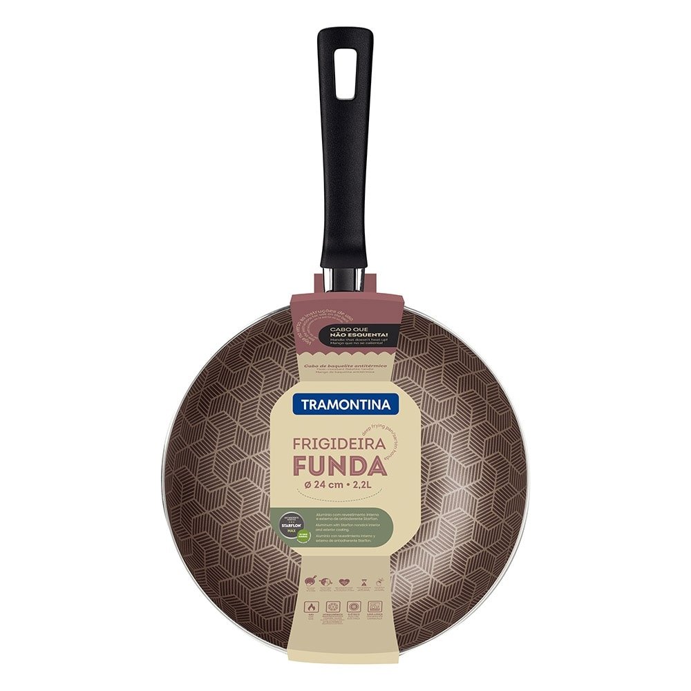Frigideira Funda Tramontina Loreto, 24cm, Vermelha 6 Peças