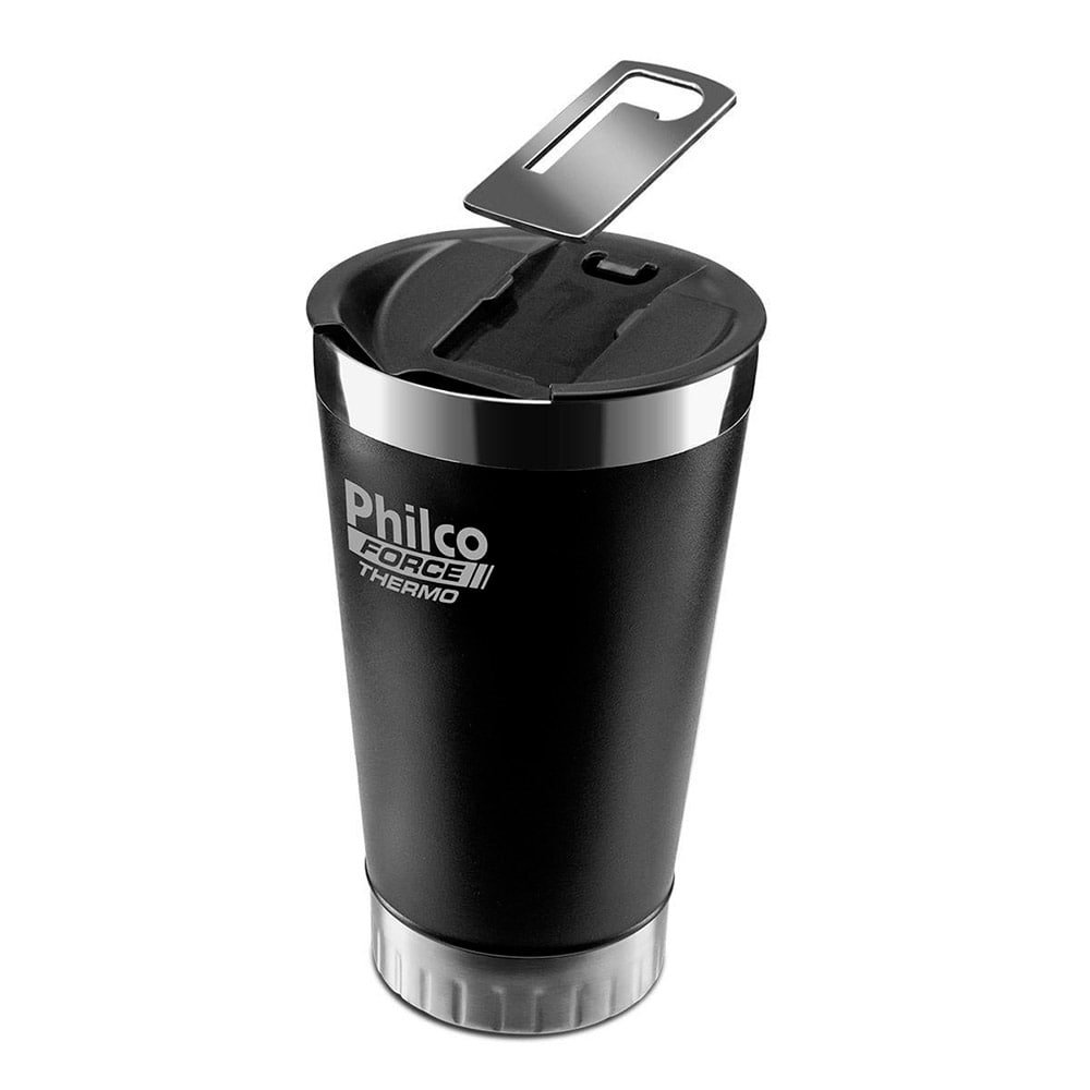 Copo Térmico Philco PHT01P com Tampa 475ml Preto