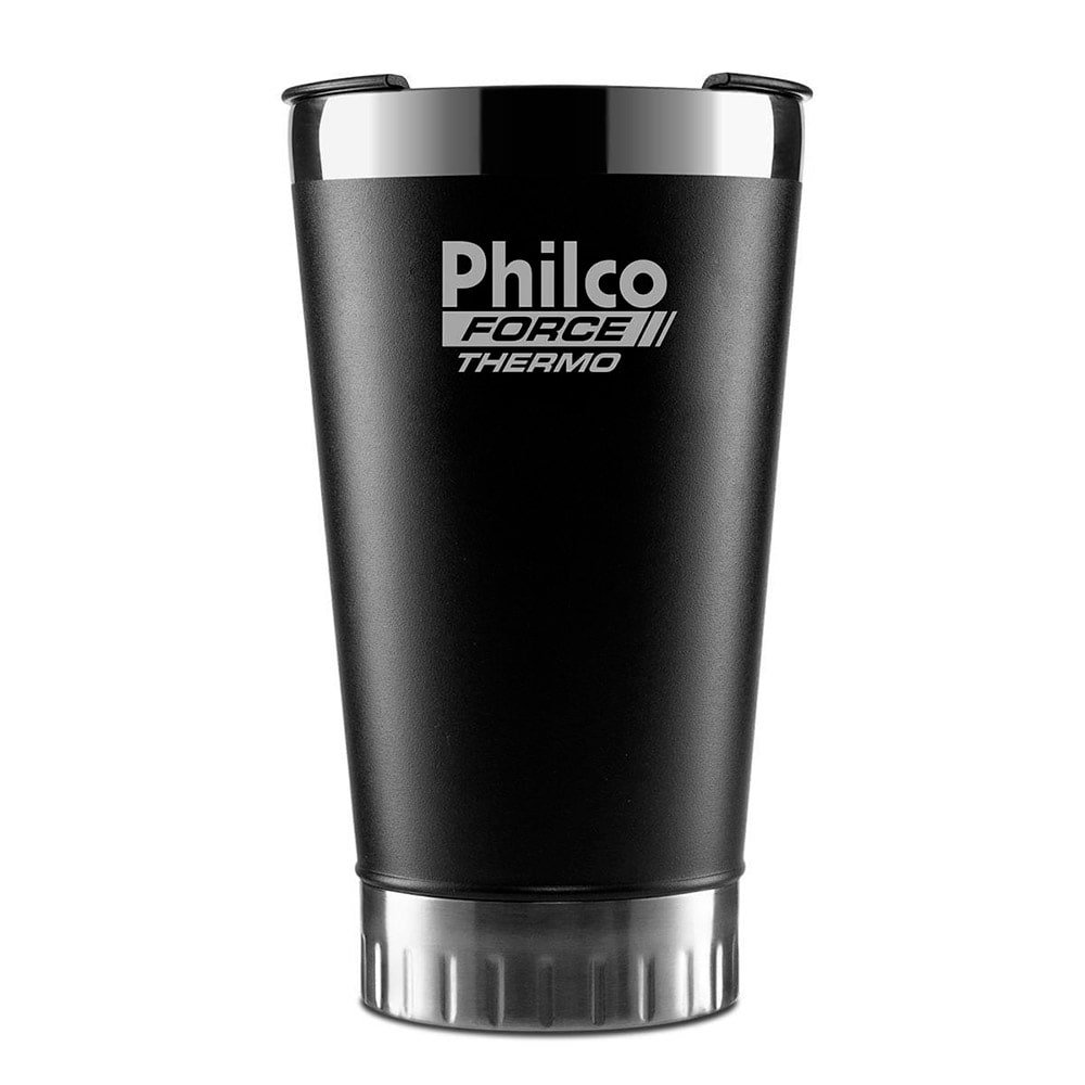 Copo Térmico Philco PHT01P com Tampa 475ml Preto