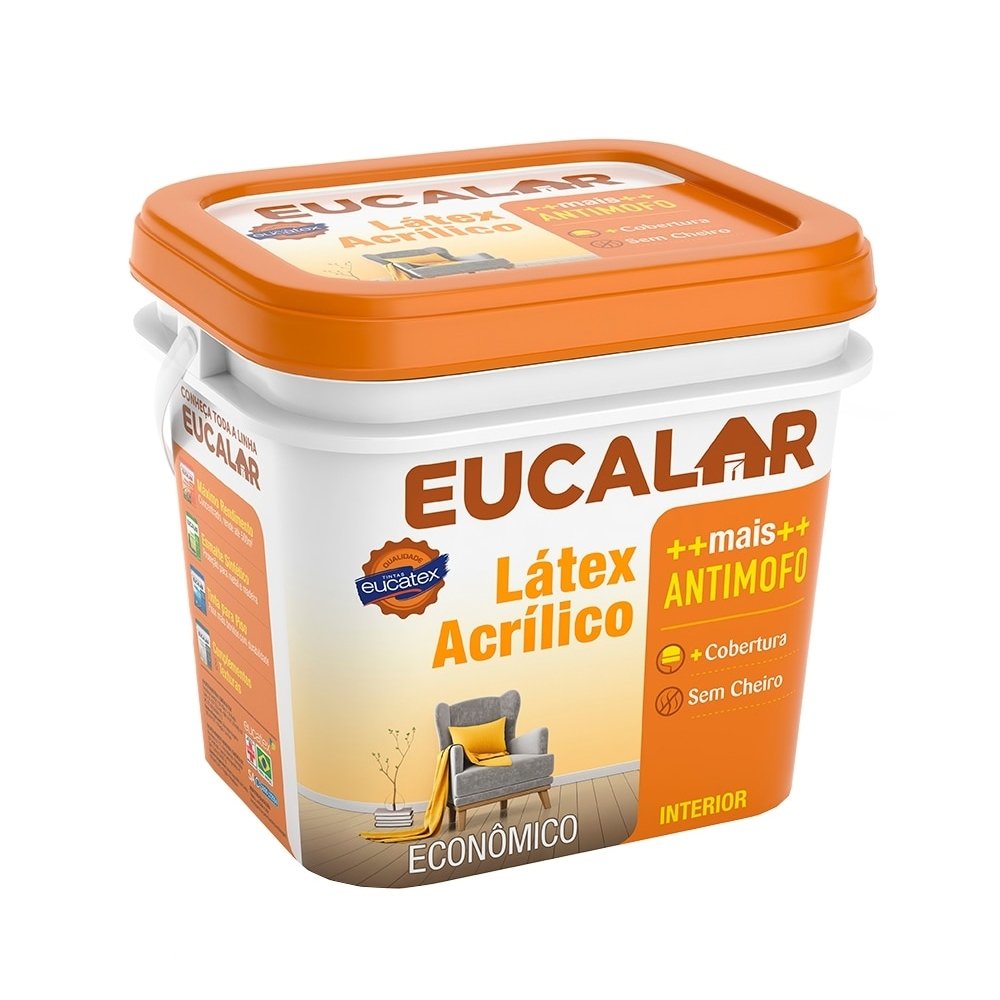Tinta Acrílica Eucalar 3,6 Litros Verde Piscina Fosco