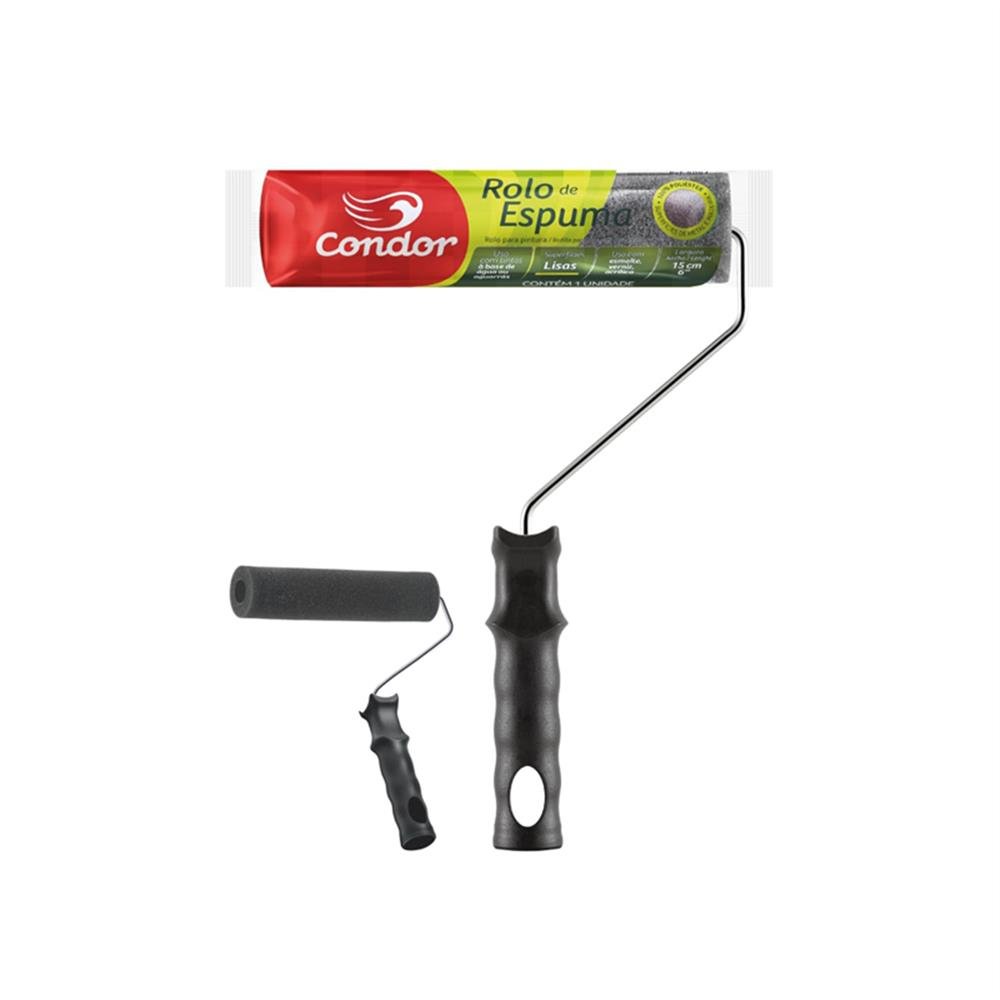 Rolo Espuma Poliester 15Cm C/Suporte Condor 8094