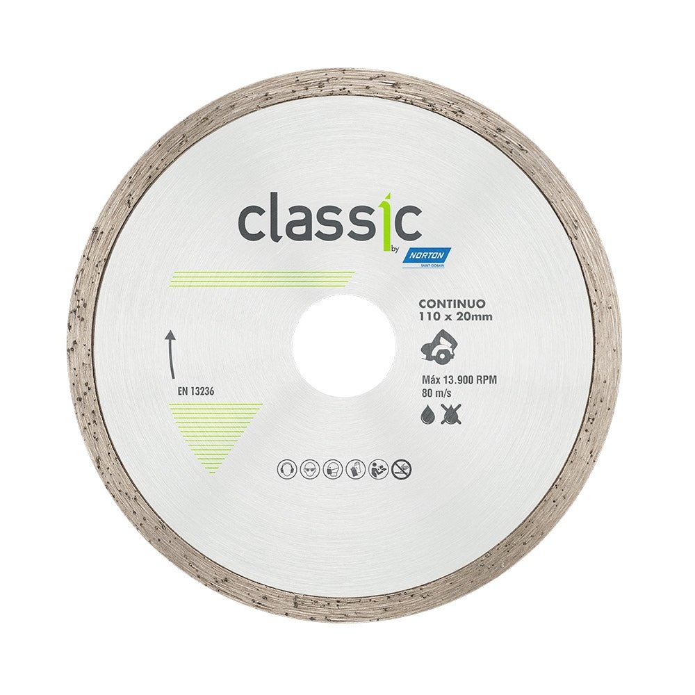 Disco Diamantado Norton Classic Contínuo 110mmx20mm