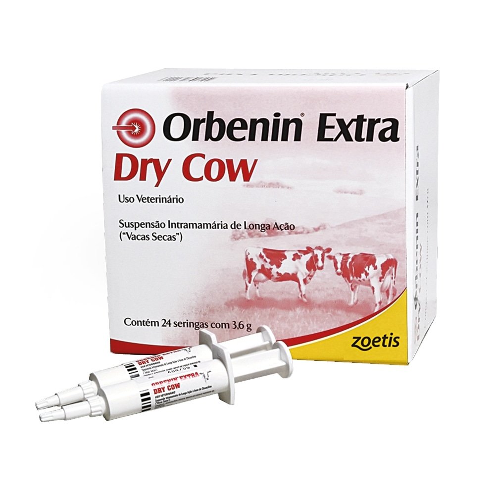 Orbenin Extra Zoetis Antimastite Vaca Seca 3,6g - Embalagem com 24 Unidades
