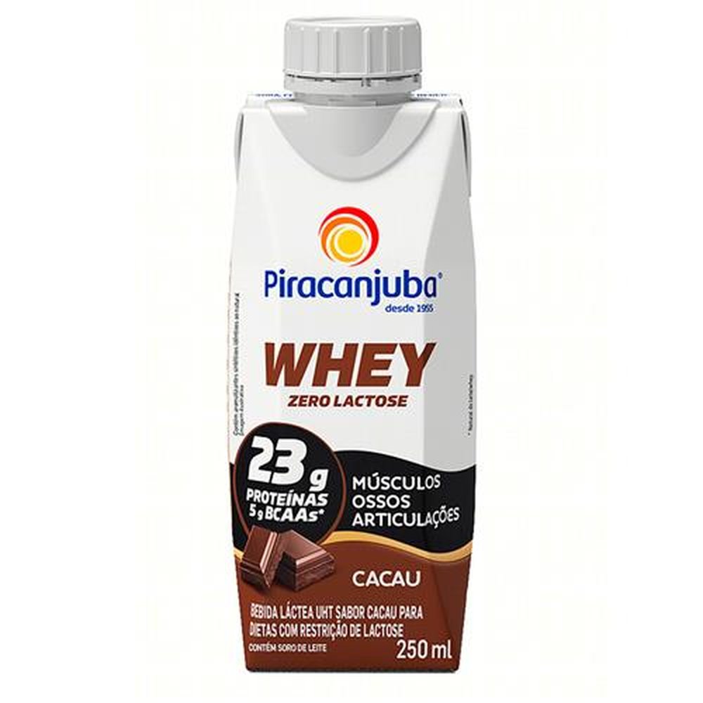Bebida Lactea Piracanjuba Whey Zero Lactose Cacau 250ml
