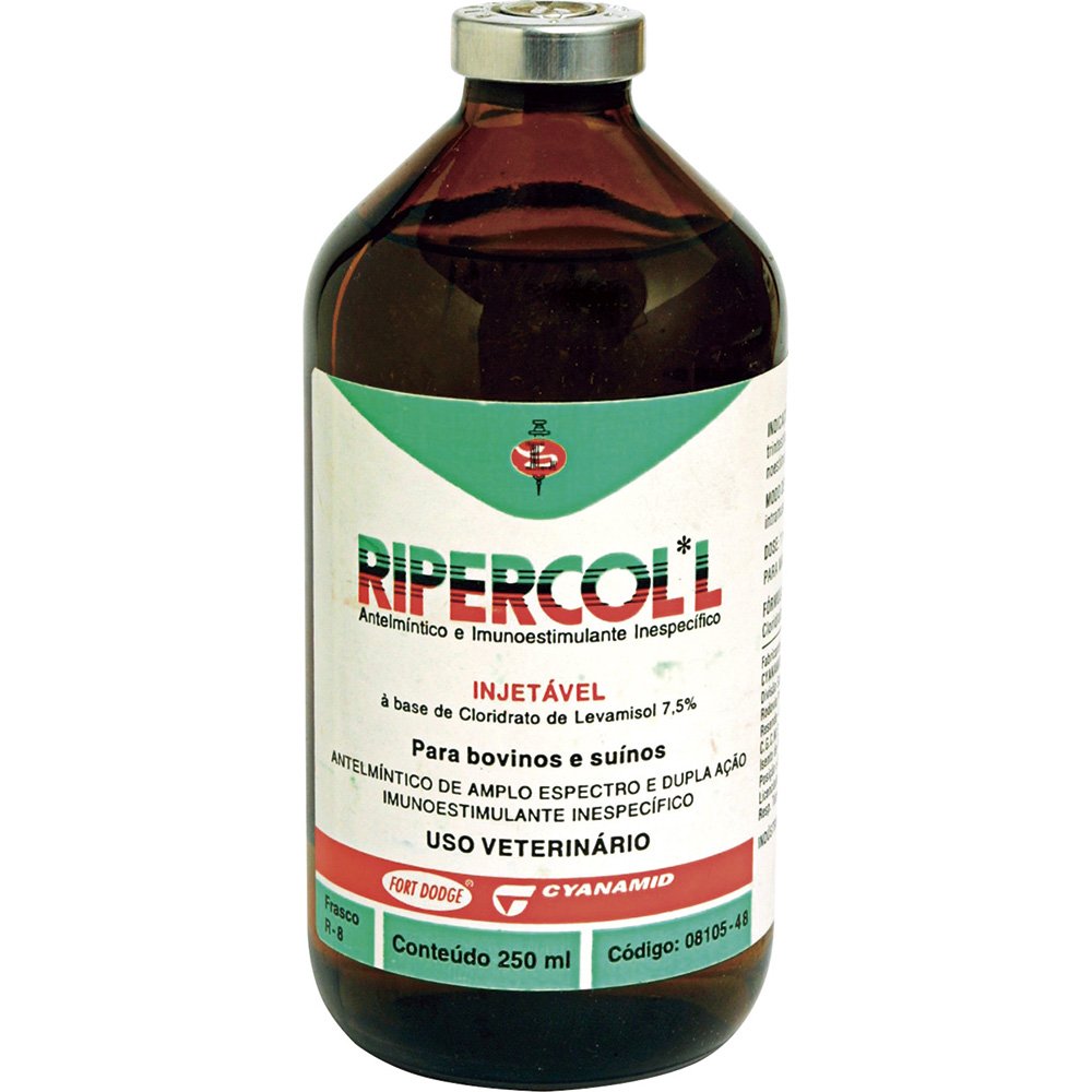 Ripercol Zoetis L 7,5 Cloridrato 250ml - Embalagem com 12 Unidades