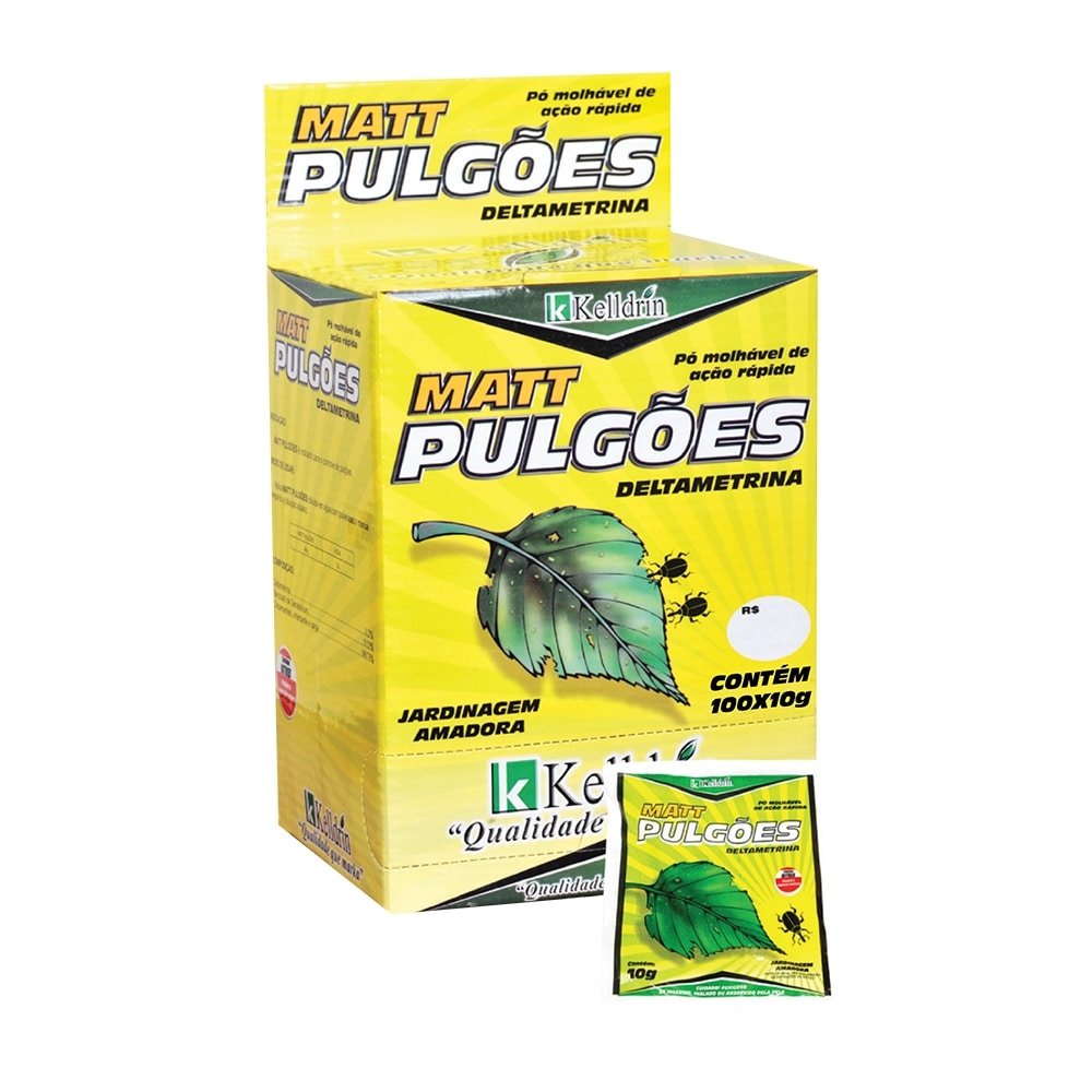 Matt Pulgões Deltametrina Kelldrin 10g - Embalagem com 100 Unidades