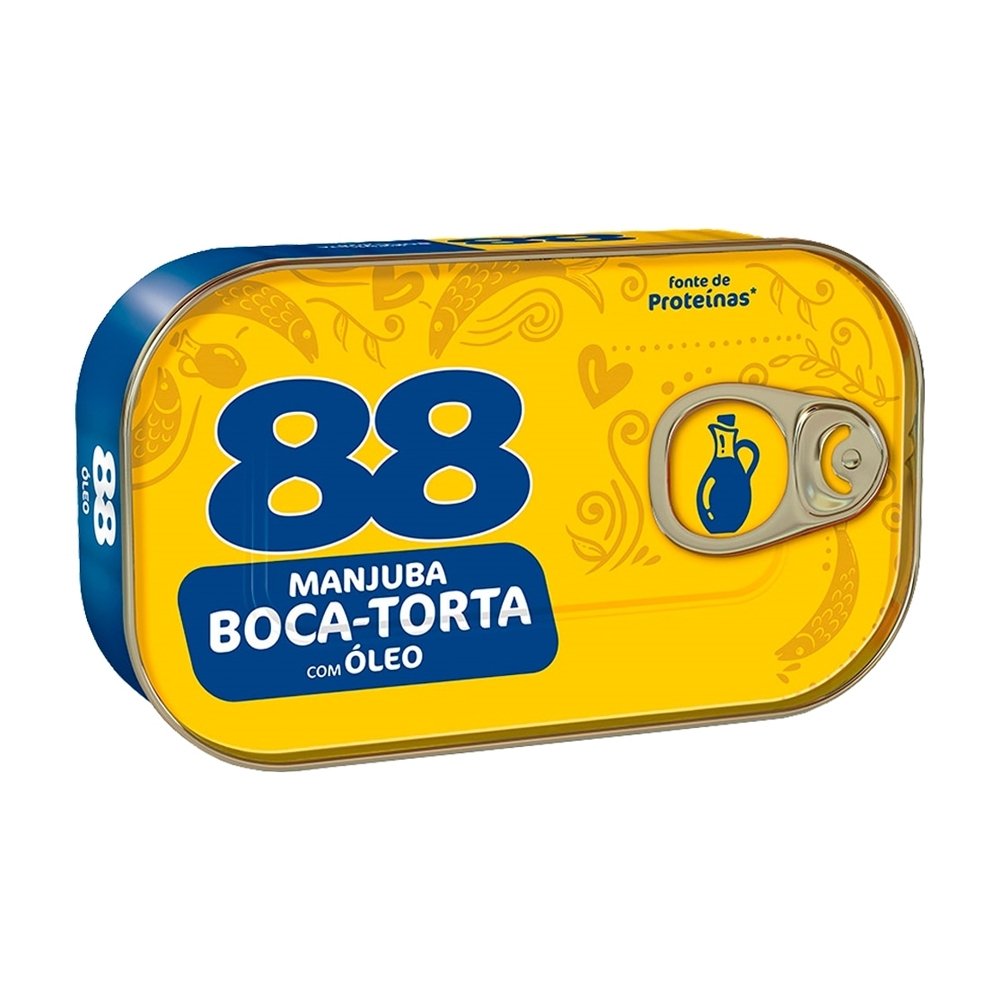 Sardinha/Manjuba 88 Boca Torta Óleo 125g - Embalagem com 50 Unidades