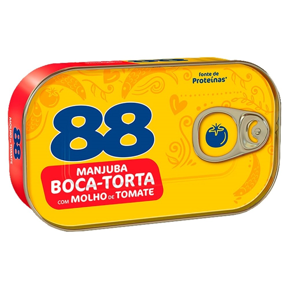 Sardinha/Manjuba 88 Boca Torta ao Molho de Tomate 125g - Embalagem com 50 Unidades