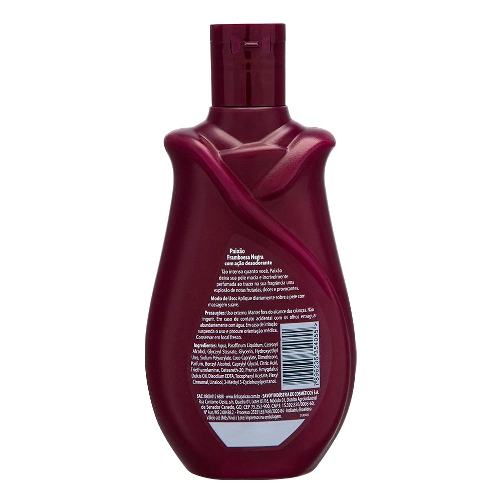Hidratante Paixão Loção Framboesa Negra com ação desodorante 200ml