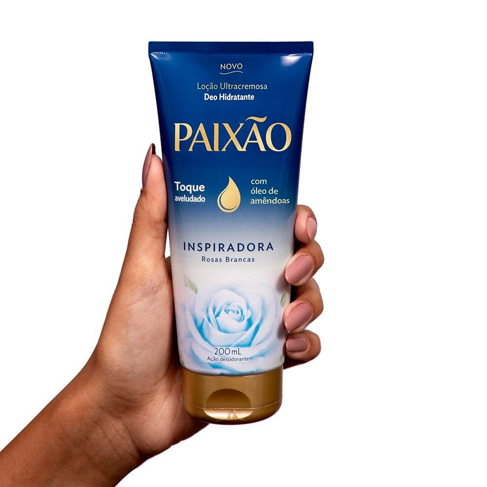 Hidratante Paixão Loção Ultracremosa Inspiradora Rosas Brancas 200ml