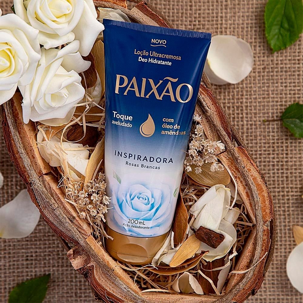 Hidratante Paixão Loção Ultracremosa Inspiradora Rosas Brancas 200ml