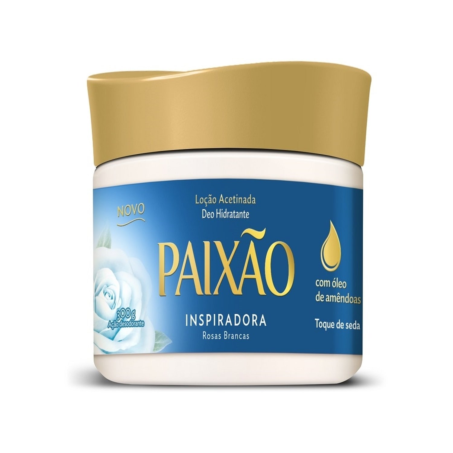 Hidratante Paixão Loção Acetinada Inspiradora Rosas Brancas 300g