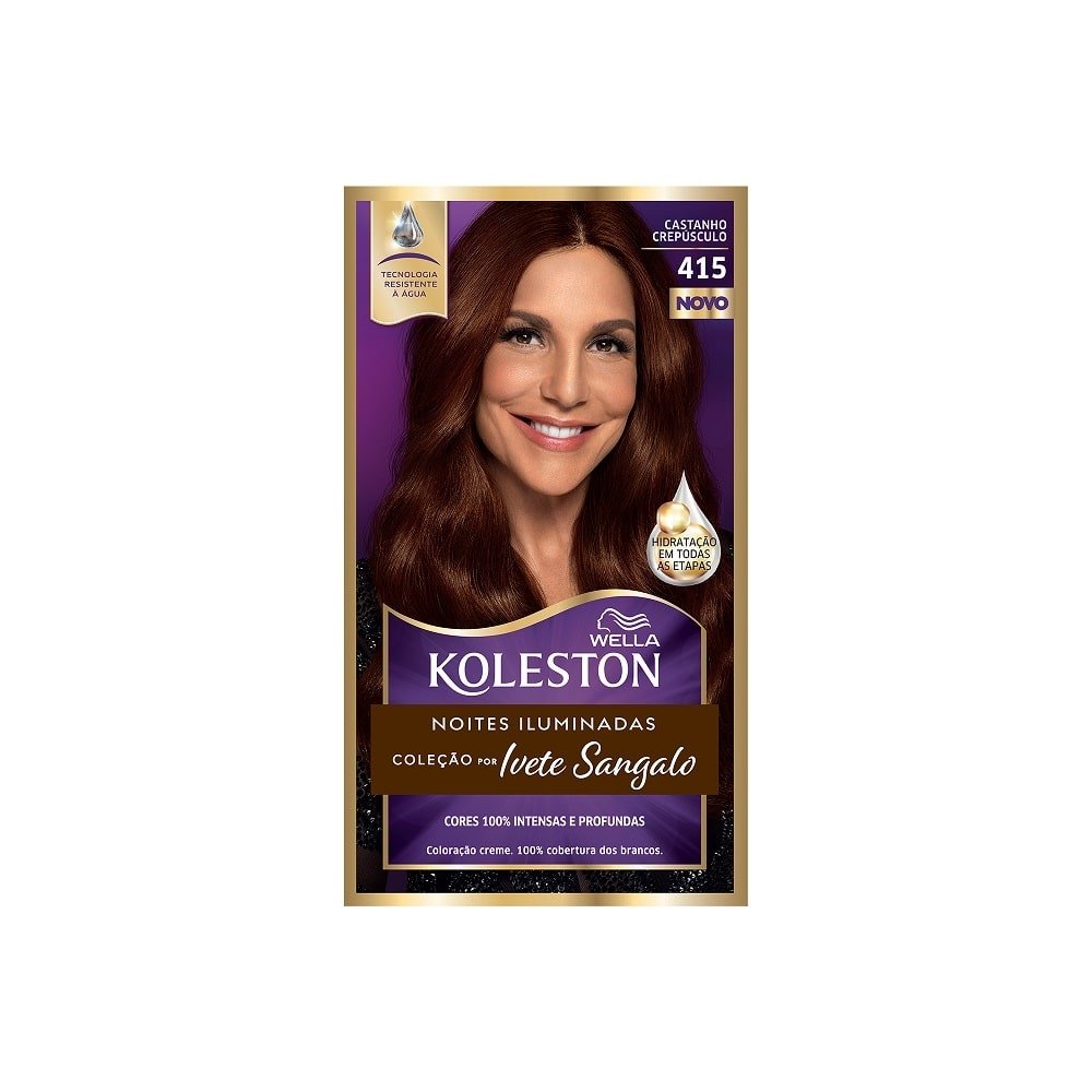 Tintura Koleston 415 Castanho Crepusculo Noites Iluminadas 55g