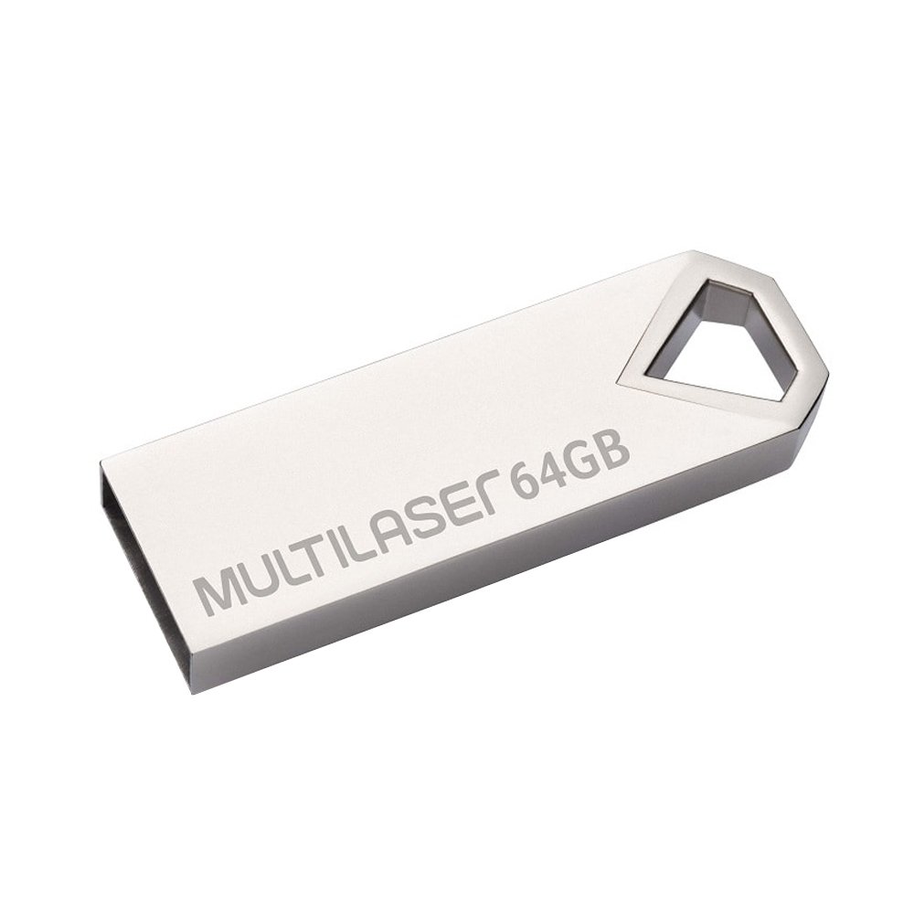 Pendrive Multilaser Diamond PD852, 64GB, Prata
