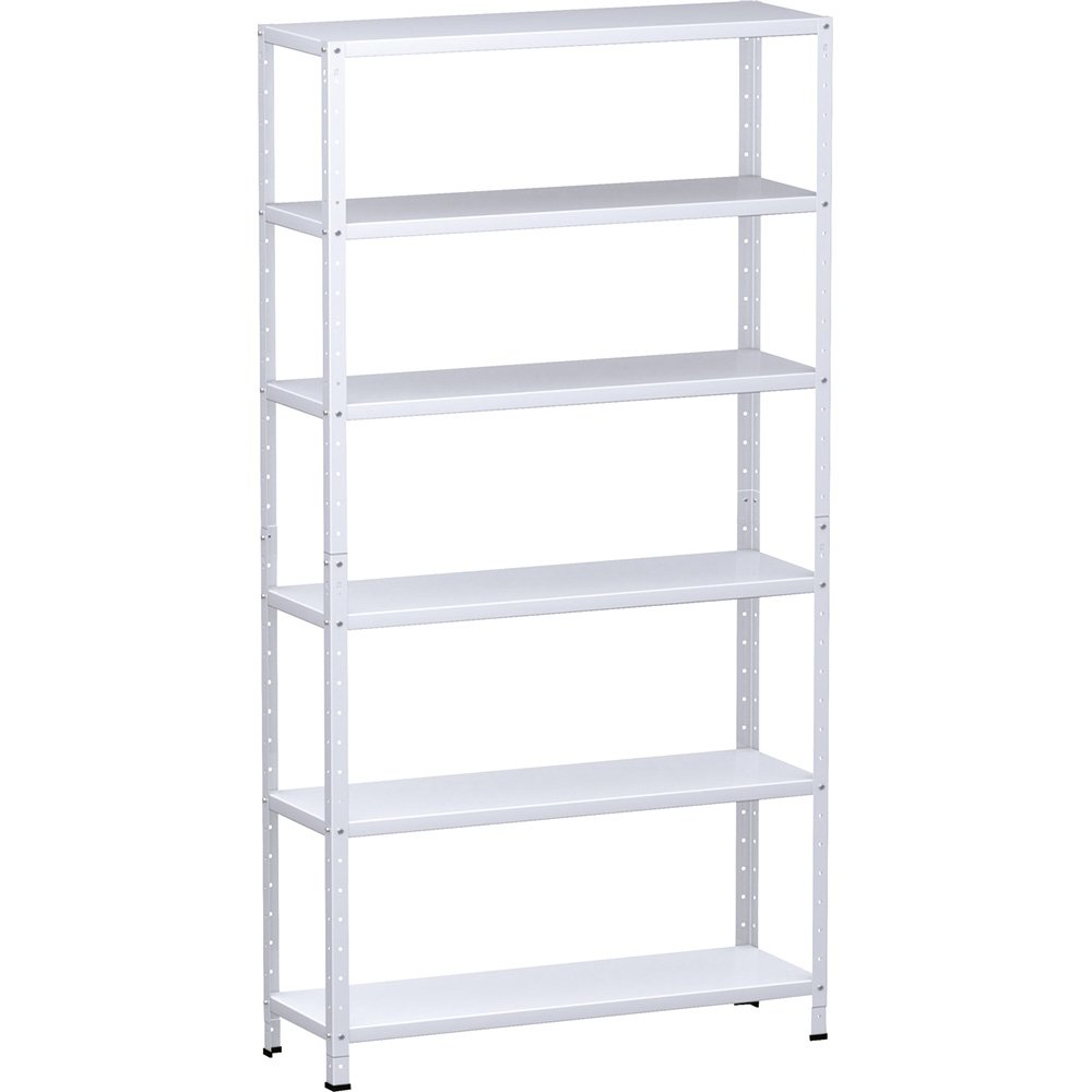 Estante Aço Amapá DuplaFlex 1,76 x 92 x 30cm 25Kg 6 Prateleiras CH 26 Branco