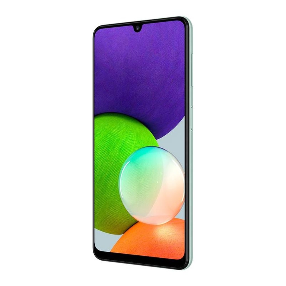Smartphone Samsung Galaxy A22 Verde, Tela de 6.4", 4G+Wi-Fi+NFC, And. 11, Câm. Tras. 48+8+2+2MP, Frontal 13MP, 4GB RAM, 128GB