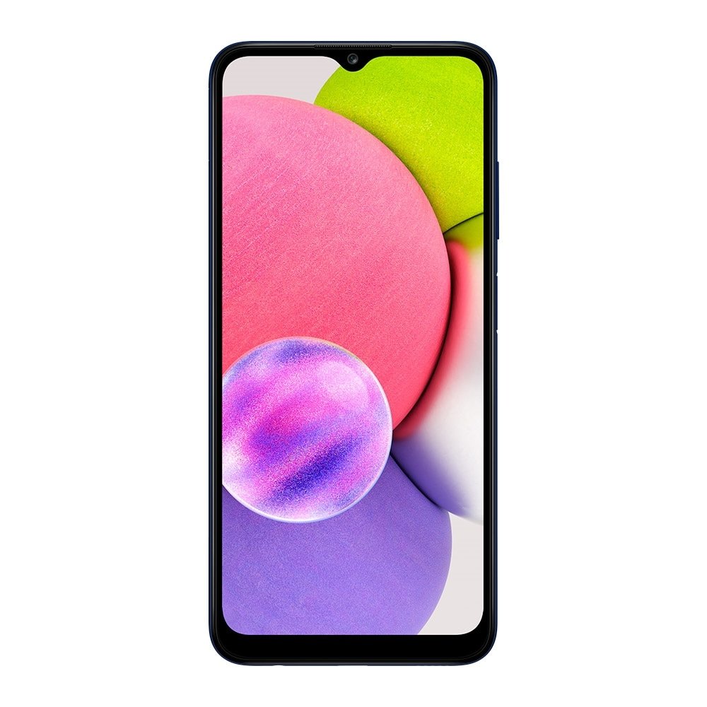 Smartphone Samsung Galaxy A03S Azul, Tela de 6.5", 4G+Wi-Fi, And. 11, Câm. Tras. de 13+2+2MP, Frontal de 5MP, 4GB RAM, 64GB