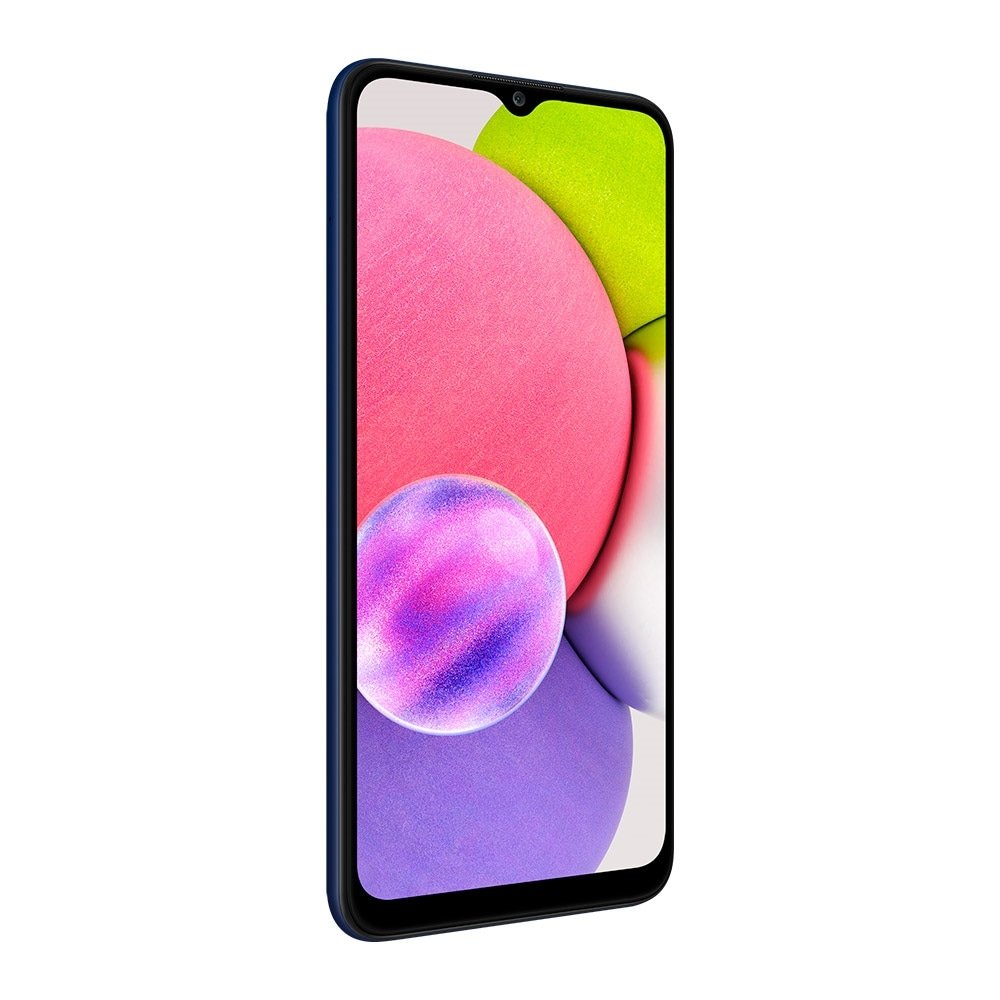 Smartphone Samsung Galaxy A03S Azul, Tela de 6.5", 4G+Wi-Fi, And. 11, Câm. Tras. de 13+2+2MP, Frontal de 5MP, 4GB RAM, 64GB