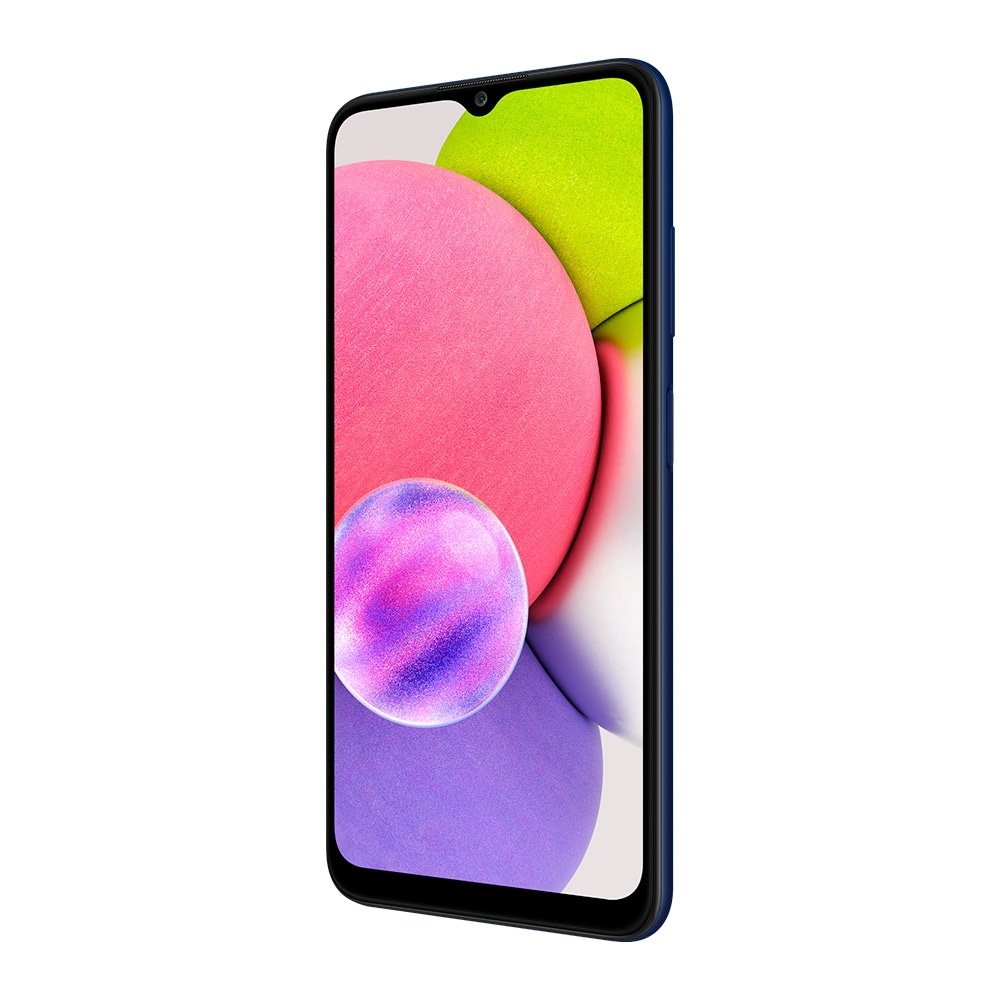 Smartphone Samsung Galaxy A03S Azul, Tela de 6.5", 4G+Wi-Fi, And. 11, Câm. Tras. de 13+2+2MP, Frontal de 5MP, 4GB RAM, 64GB