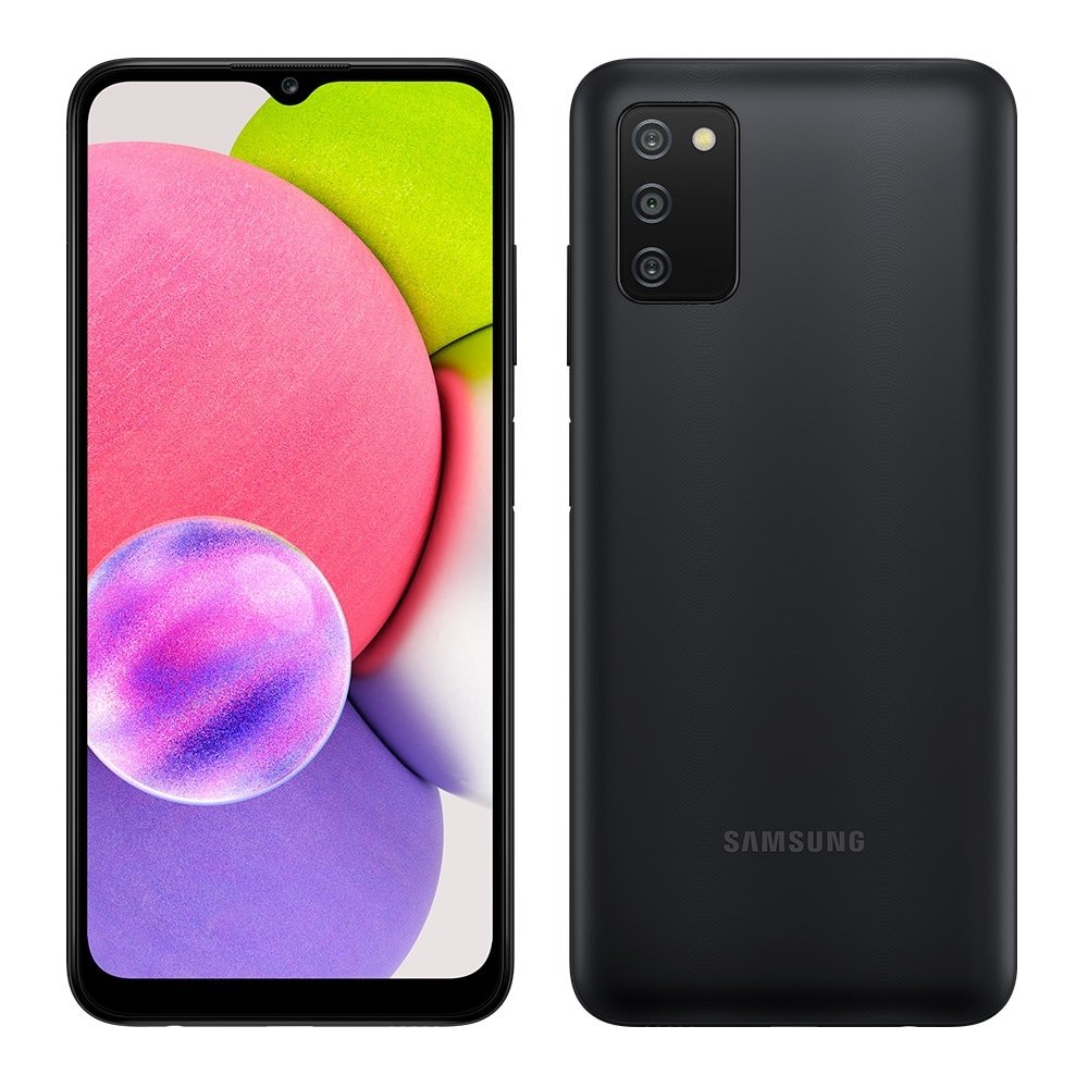 Smartphone Samsung Galaxy A03S Preto, Tela de 6.5" - 4G+Wi-Fi, And. 11, Câm. Tras. 13+2+2MP e Frontal de 5MP, 4GB RAM, 64GB