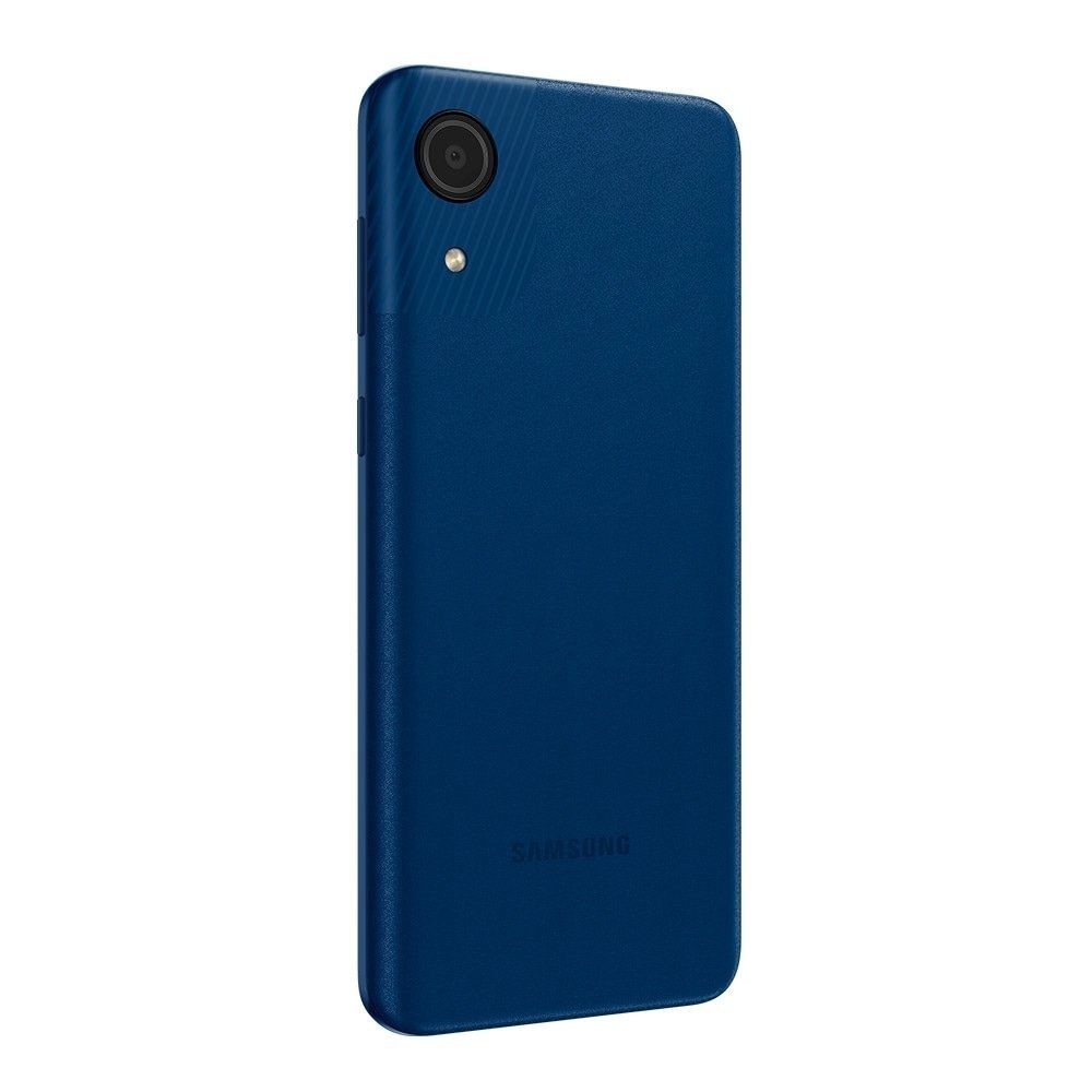 Smartphone Samsung Galaxy A03 Core Azul, Tela de 6.5", 4G+Wi-Fi, And. 11, Câm. Tras. de 8MP, Frontal de 5MP, 2GB RAM, 32GB