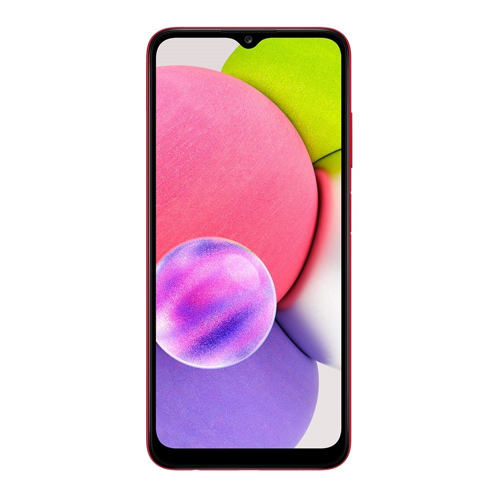 Smartphone Samsung Galaxy A03S Vermelho, Tela de 6.5", 4G+Wi-Fi, And. 11, Câm. Tras. de 13+2+2MP, Frontal de 5MP, 4GB RAM, 64G