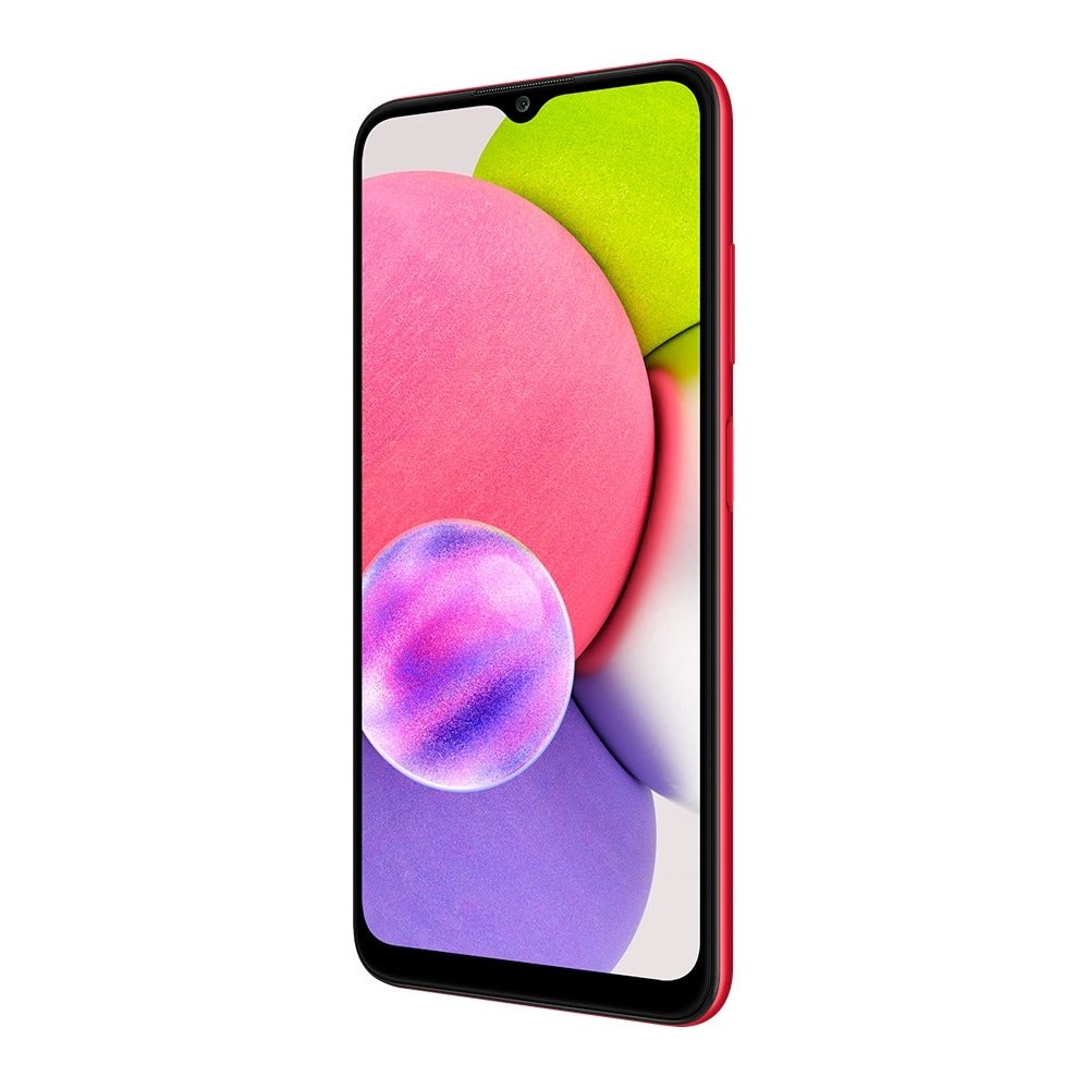 Smartphone Samsung Galaxy A03S Vermelho, Tela de 6.5", 4G+Wi-Fi, And. 11, Câm. Tras. de 13+2+2MP, Frontal de 5MP, 4GB RAM, 64G