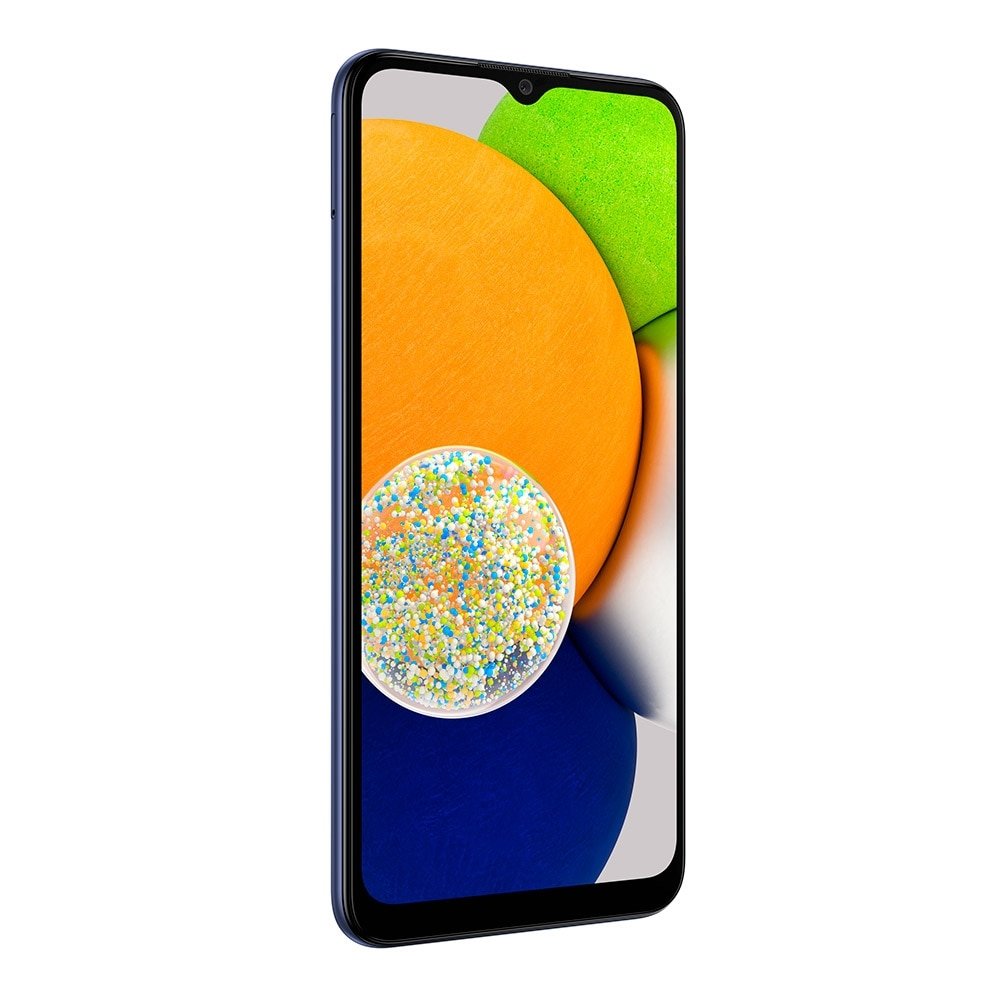 Smartphone Samsung Galaxy A03, Azul, Tela  6.5", 4G+Wi-Fi, And. 11, Câm. Tras. de 48+2MP, Frontal de 5MP, 4GB RAM, 64GB