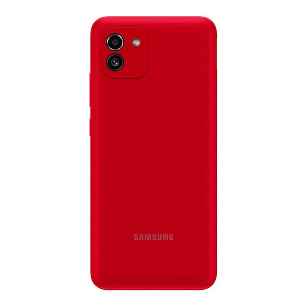 Smartphone Samsung Galaxy A03, Vermelho, Tela 6.5" | 4G+Wi-Fi, And. 11, Câm. Tras. de 48+2MP e Frontal de 5MP, 4GB RAM, 64GB