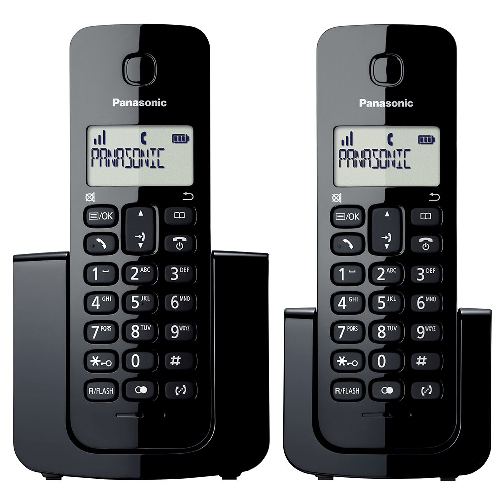 Telefone sem Fio Panasonic KX-TGB112LBB com Identificador de Chamadas + Ramal, Preto