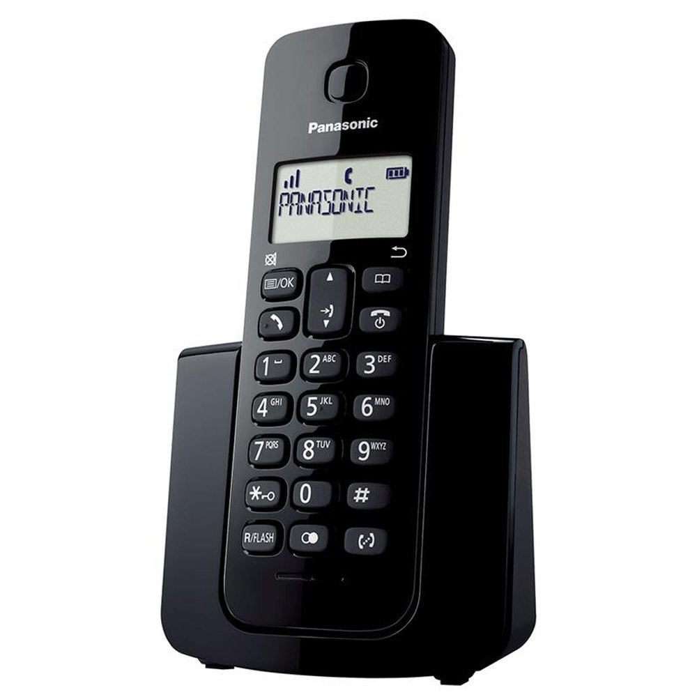 Telefone sem Fio Panasonic KX-TGB110LBB, com Identificador de Chamadas, Preto