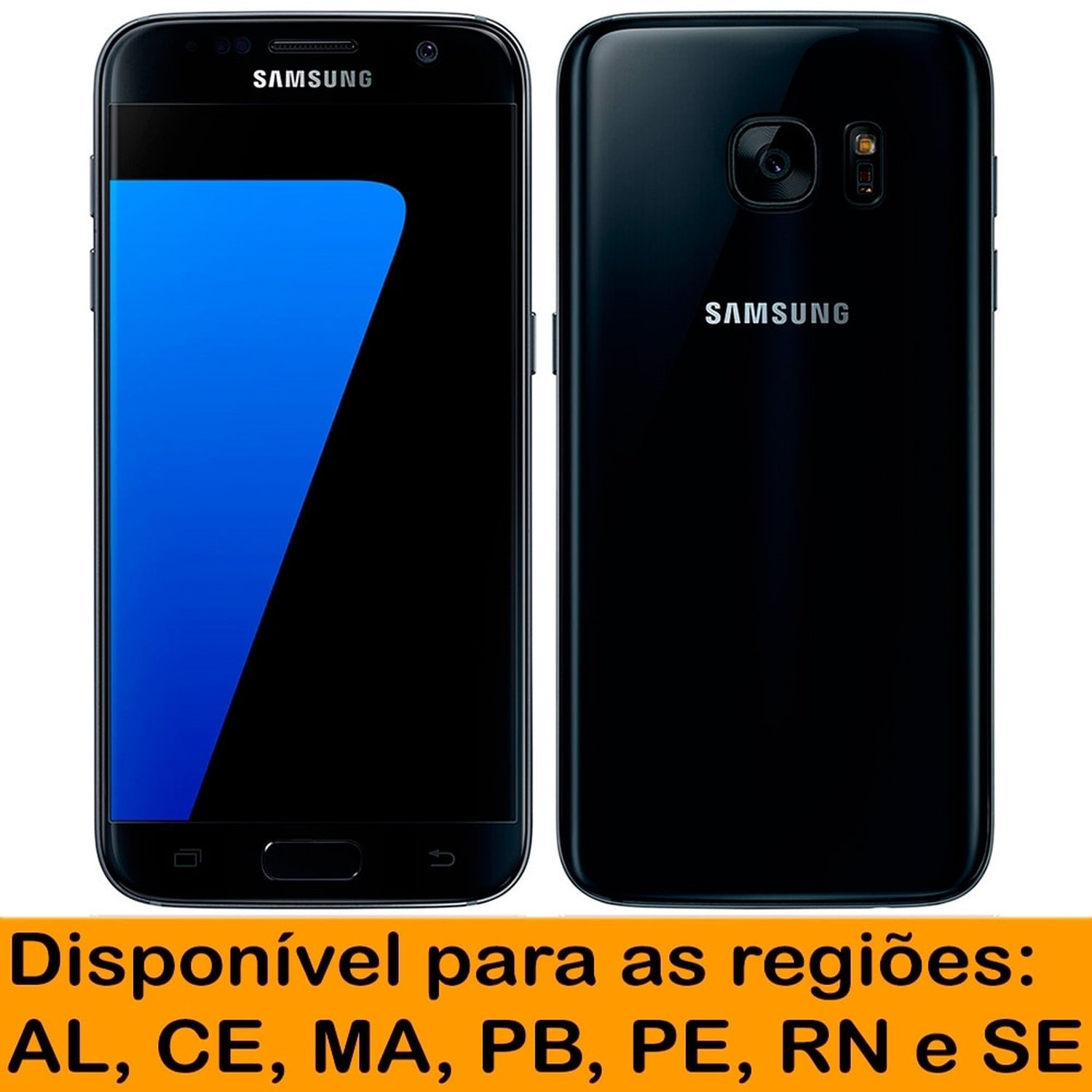 Smartphone Samsung Galaxy S7, Preto, Tela 5.1", 4G+WiFi+NFC, Android 6.0, 12MP, 32GB