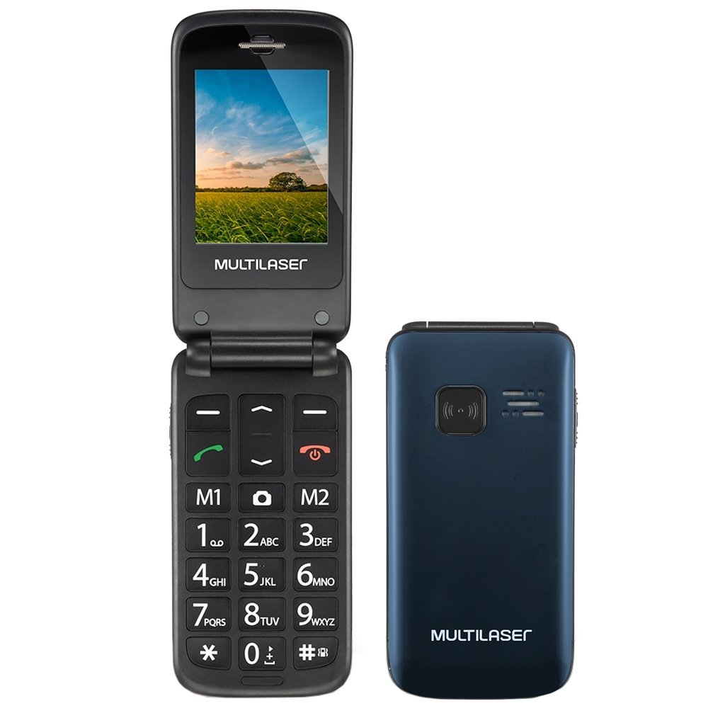 Celular Multilaser Flip Vita P9020, Dual Chip, Azul | Tela 2.4", MP3, VGA, 32MB