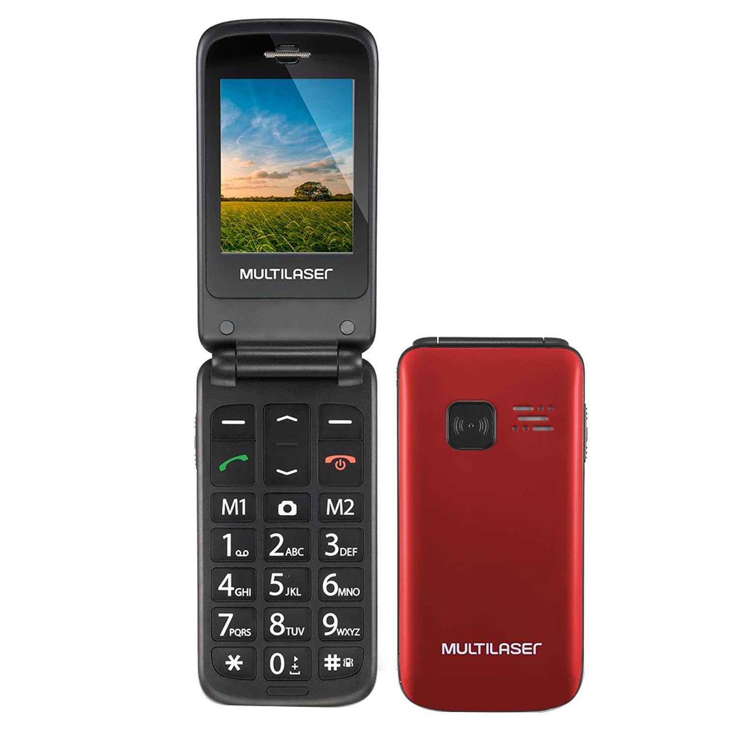Celular Multilaser Flip Vita P9021, Dual Chip, Vermelho, Tela 2.4", MP3, VGA, 32M