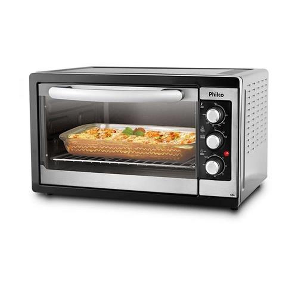 Forno Elétrico Philco 46 Litros PFE48P, Auto Limpante, 1800W, Preto, 220V
