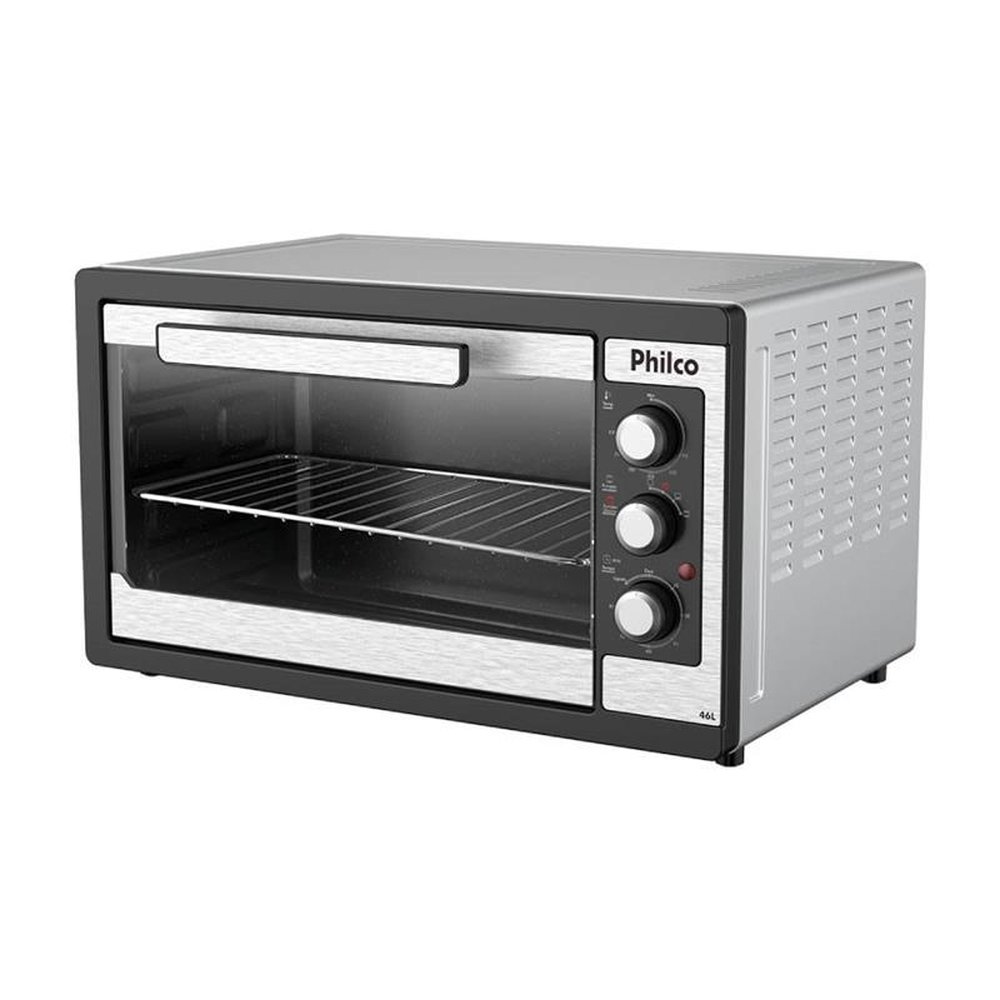 Forno Elétrico Philco 46 Litros PFE48P, Auto Limpante, 1800W, Preto, 220V