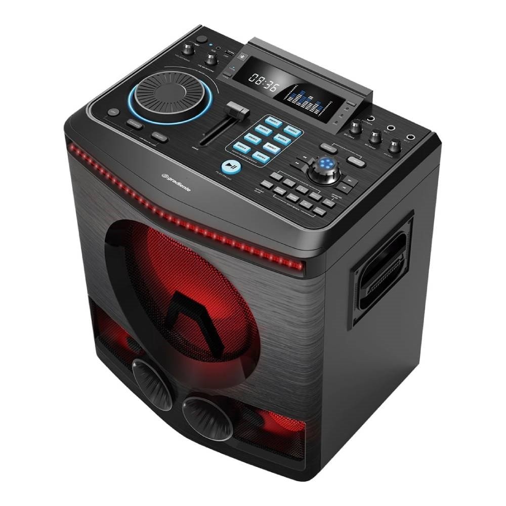 Mini System Gradiente Power Box GMS300, Bluetooth/USB/P2/FM/Entrada Microfone, 300W,Preto, Bivolt