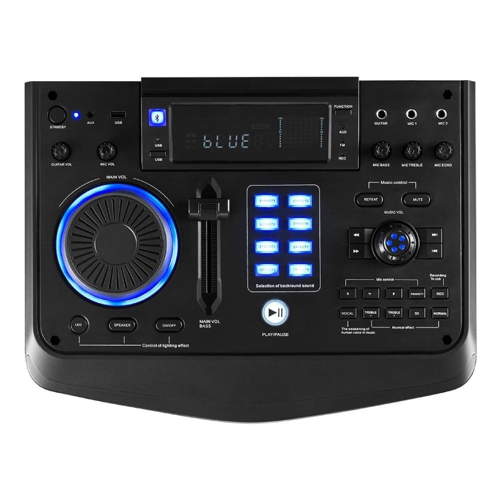 Mini System Gradiente Power Box GMS300, Bluetooth/USB/P2/FM/Entrada Microfone, 300W,Preto, Bivolt