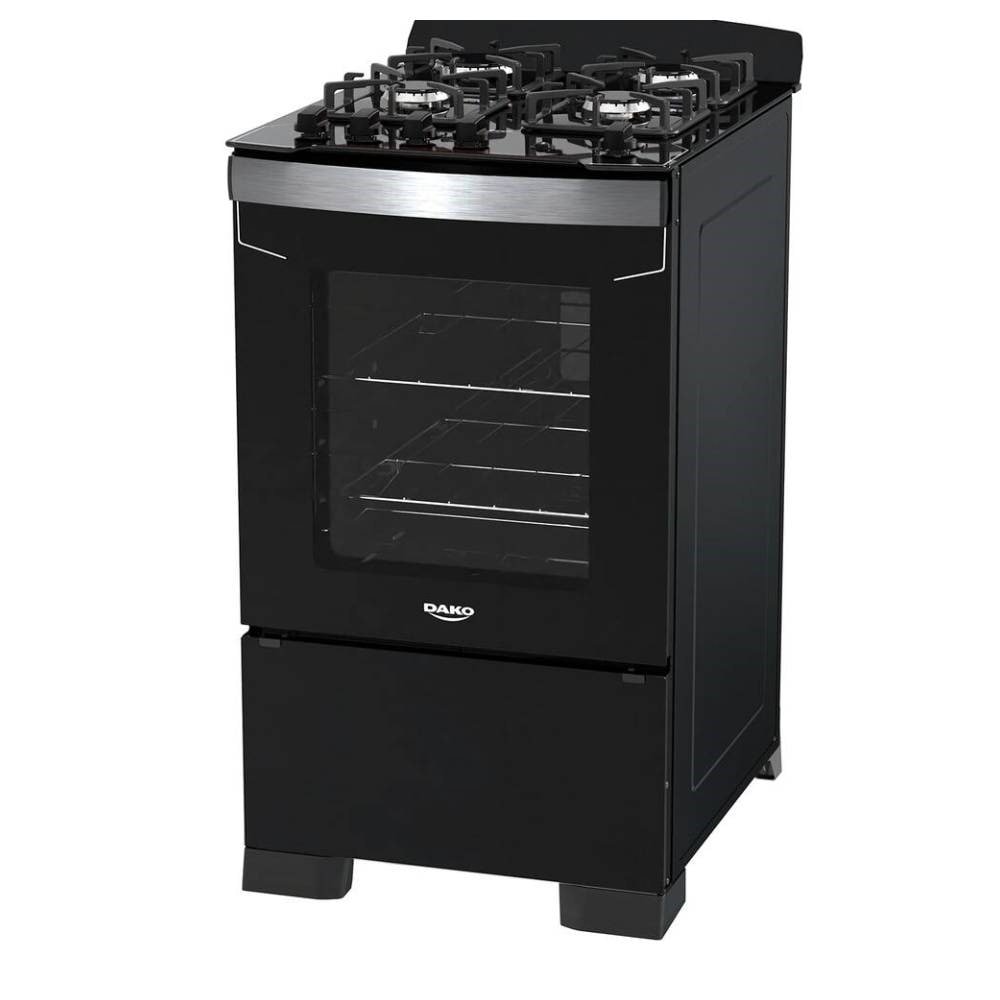 Fogão de Piso 4 Bocas Dako Diplomata, Preto, Bivolt