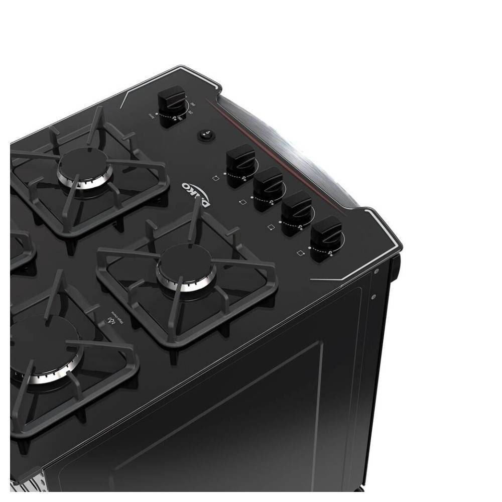 Fogão de Piso 4 Bocas Dako Diplomata, Preto, Bivolt