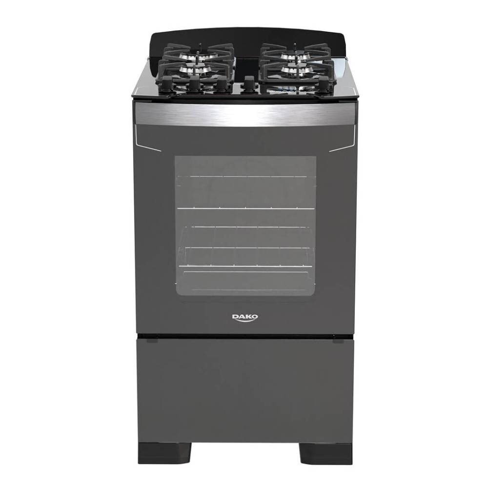 Fogão de Piso 4 Bocas Dako Diplomata, Grill, Preto, Bivolt