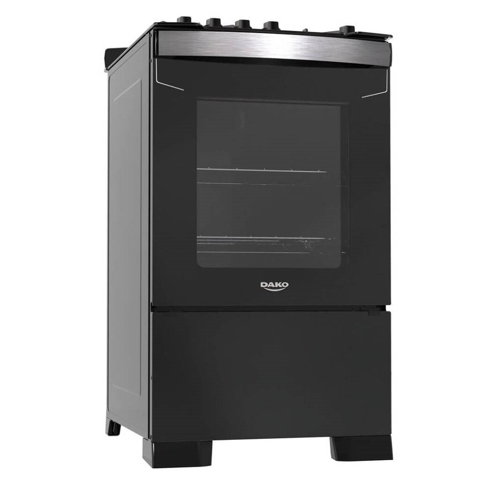 Fogão de Piso 4 Bocas Dako Diplomata, Grill, Preto, Bivolt