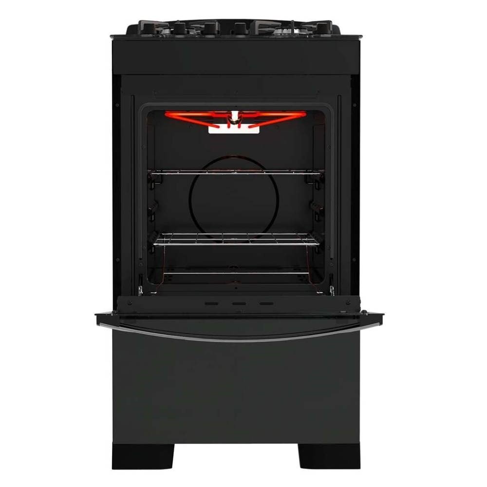 Fogão de Piso 4 Bocas Dako Diplomata, Grill, Preto, Bivolt