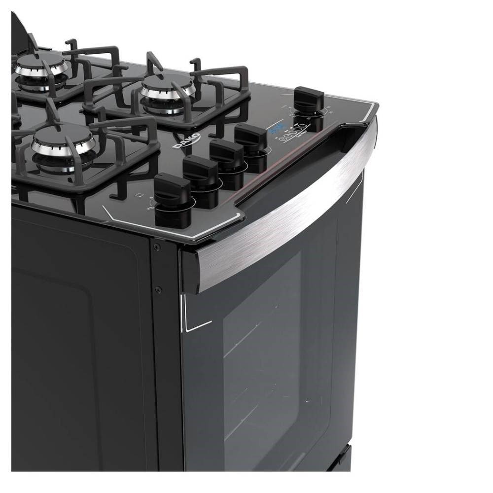 Fogão de Piso 4 Bocas Dako Diplomata, Grill, Preto, Bivolt