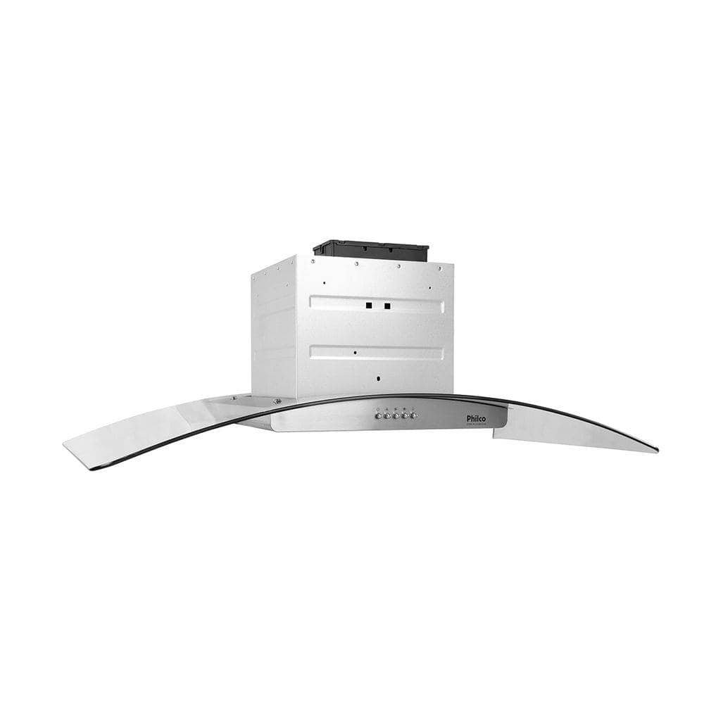 Coifa de Ilha 100cm Philco PCO100I | 3 Velocidades, Vidro Temperado, Inox, 110V