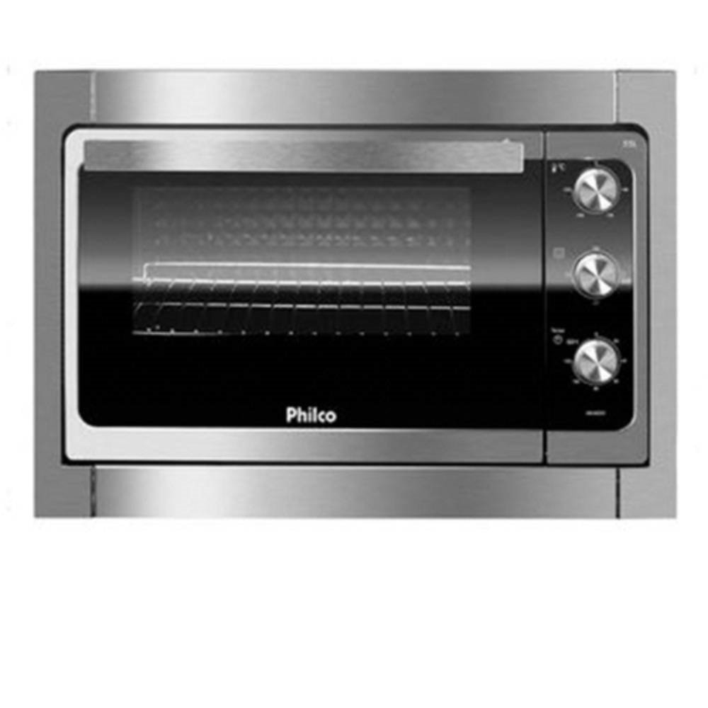 Forno Elétrico de Embutir Philco 55 Litros PFE55E | 1600W, Inox, 110V
