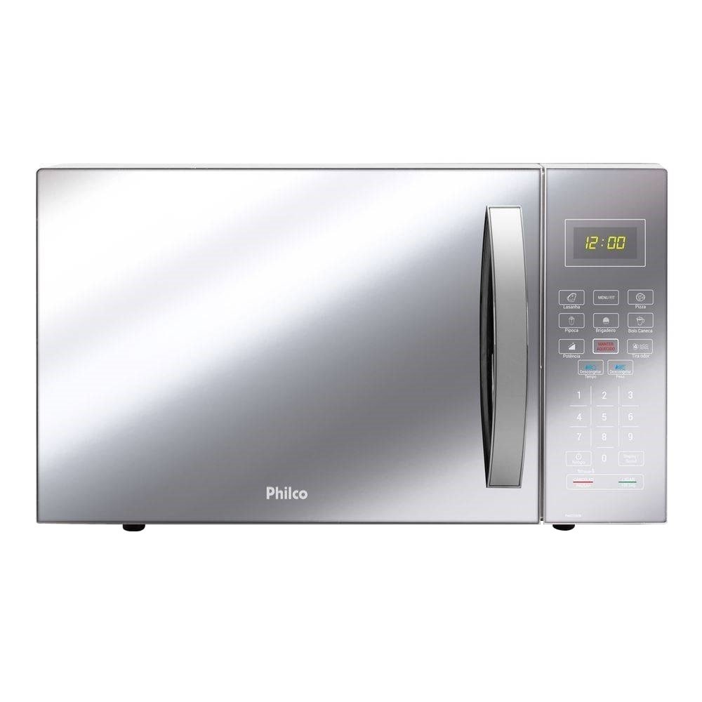 Micro-Ondas Philco 28 Litros PMO28EB - com Prato Giratório, Espelhado, 1400W, 220V