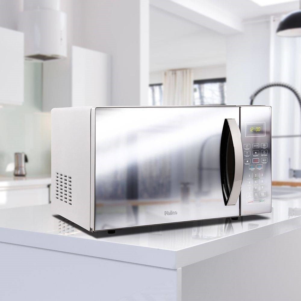 Micro-Ondas Philco 28 Litros PMO28EB - com Prato Giratório, Espelhado, 1400W, 220V